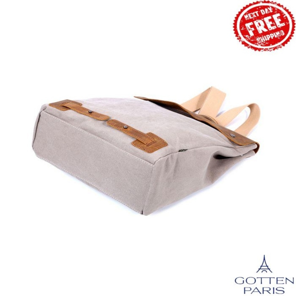 Cooper Convertible Canvas Backpack Ivory Women's Bag - Picture 4 of 9